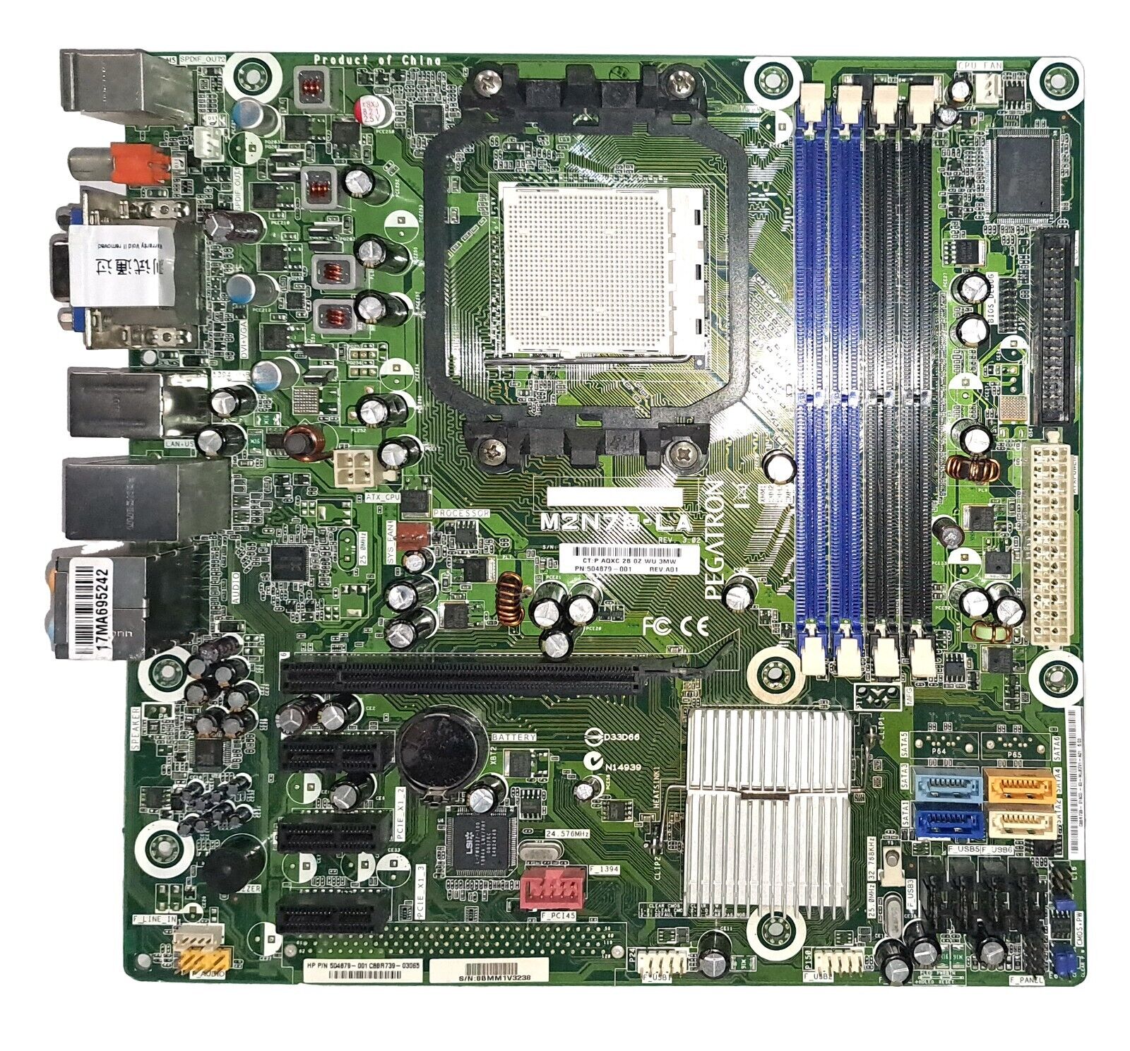 HP M2N78-LA DDR2 Violet-GL8E motherboard p/n:504879-001 Pegatron