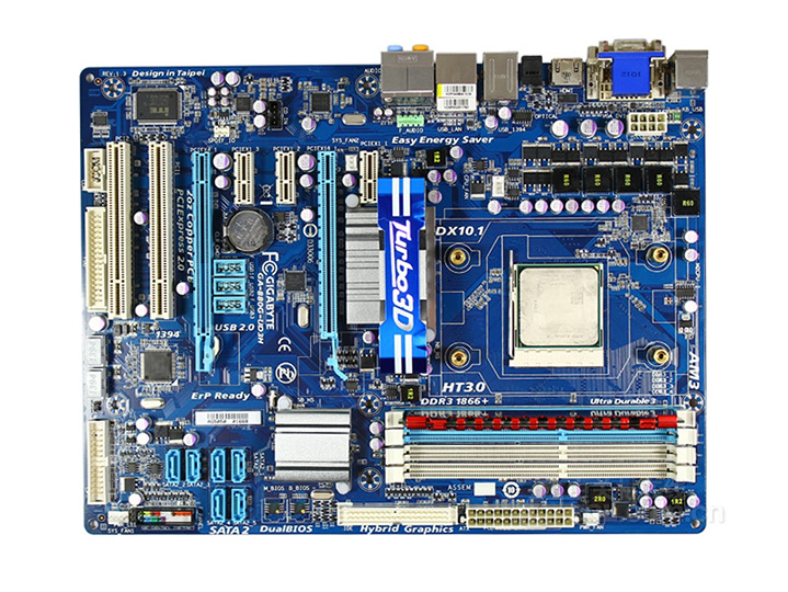 Gigabyte GA-880G-UD3H motherboard REV1.3 Socket AM3 AMD 880G