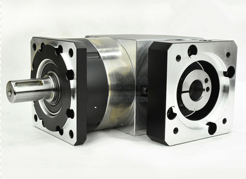 right angle planetary gearbox 15:1 to 100:1 for 400w AC servo motor shaft 14mm - Click Image to Close