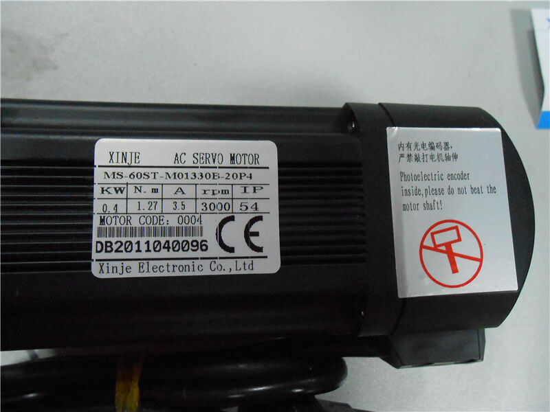 220V 0.4KW 400W 1.27N.m 3000rpm AC Servo Motor Drive kits with 3M cable XINJE - Click Image to Close