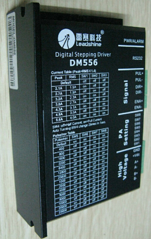 NEMA23 2phase stepper motor microstep drive DM556 leadshine 18V-48VDC 5.6A - zum Schließen ins Bild klicken