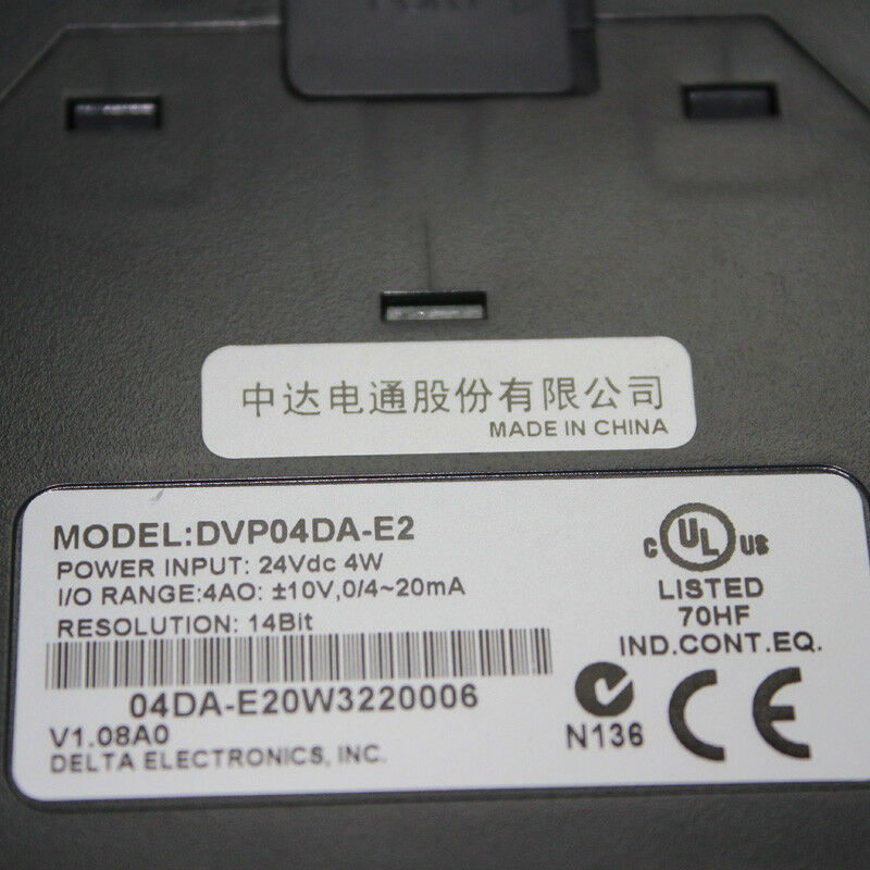 DVP04DA-E2 Delta ES2/EX2 Series Analog I/O Module AO 4 new in box - Click Image to Close