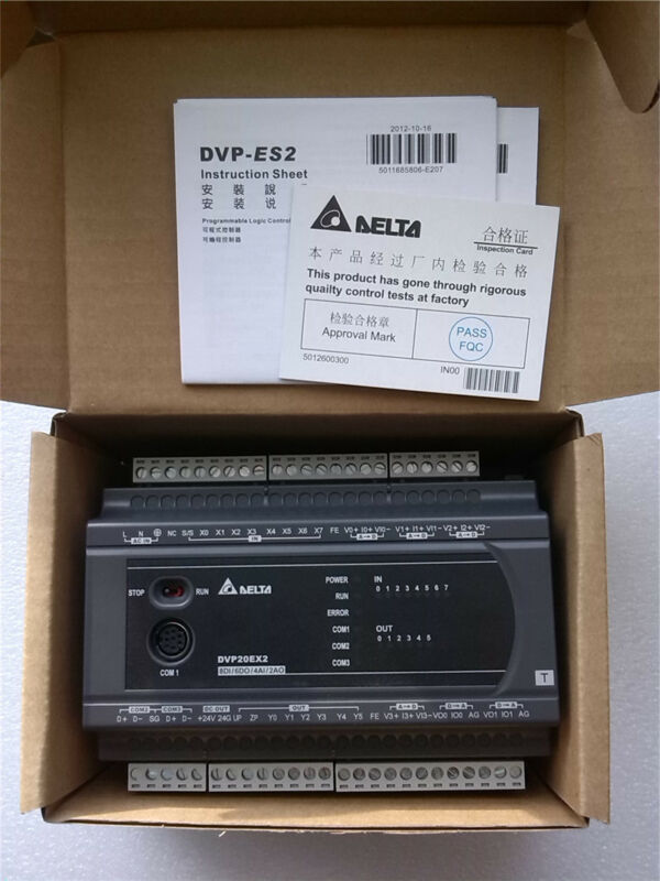 DVP20EX200T Delta EX2 Series Analog PLC DI8/AI4 DO6 Transistor/AO2 new in box - Click Image to Close