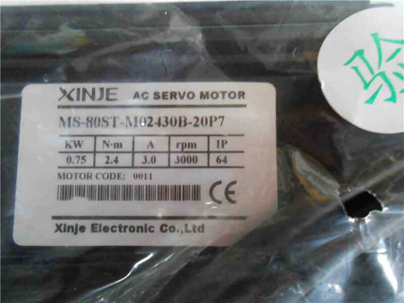 XINJE 220V 0.75KW 750W 2.4N.m 3000rpm AC Servo Motor Drive kits with 3M cable - zum Schließen ins Bild klicken