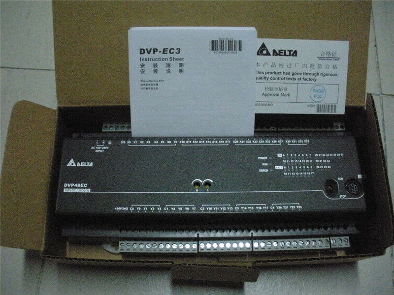 DVP48EC00R3 Delta EC3 Series Standard PLC DI 28 DO 20 Relay 100-240VAC new - zum Schließen ins Bild klicken