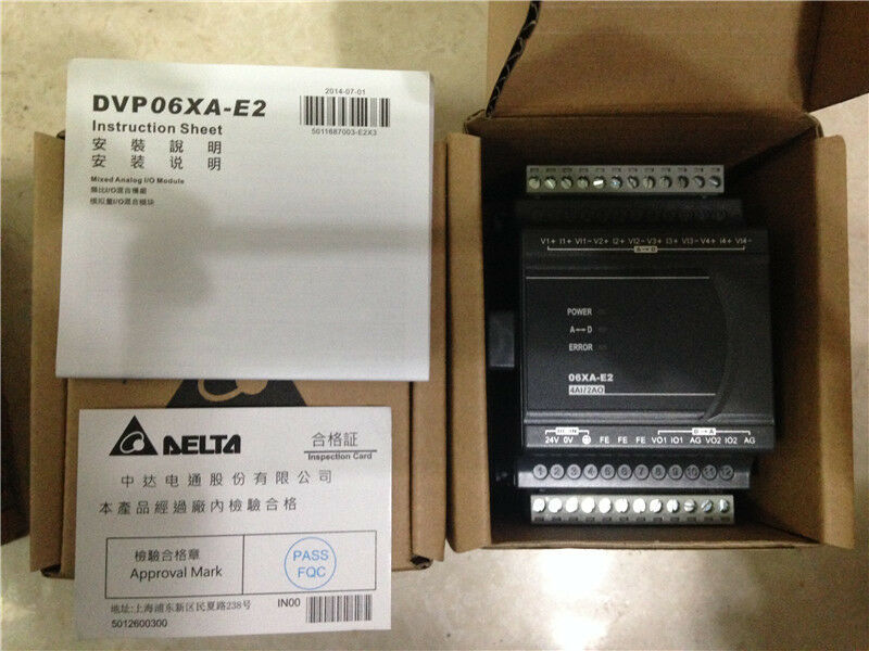 DVP06XA-E2 Delta ES2/EX2 Series Analog I/O Module AI 4 AO 2 new in box - zum Schließen ins Bild klicken