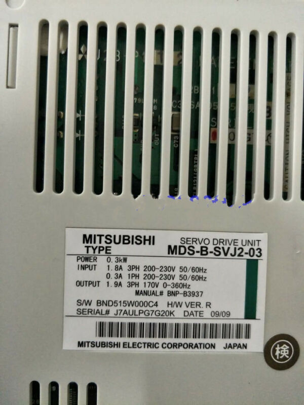 1PC MITSUBISHI AC SERVO DRIVER MDS-B-SVJ2-03 NEW ORIGINAL - Click Image to Close
