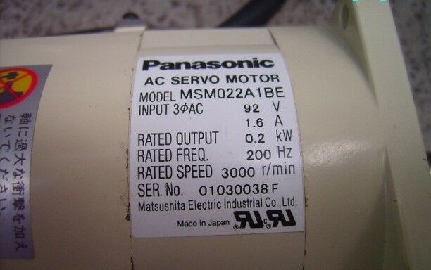 USED NICE WORKING CONDITION AC SERVO MOTOR MSM022A1BE EXPEDITED SHIPPING - Click Image to Close