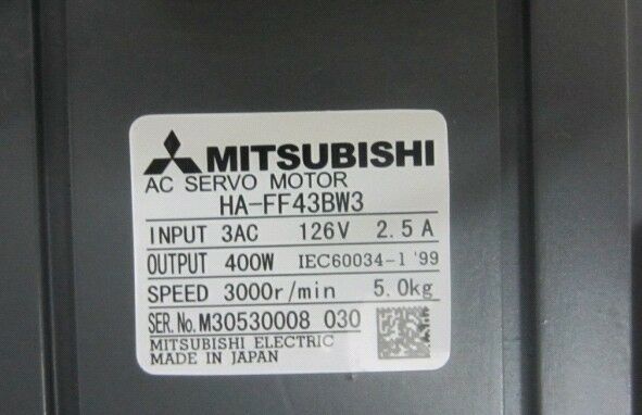 NEW ORIGINAL MITSUBUSHI AC SERVO MOTOR HA-FF43BW3 EXPEDITED SHIPPING - Click Image to Close