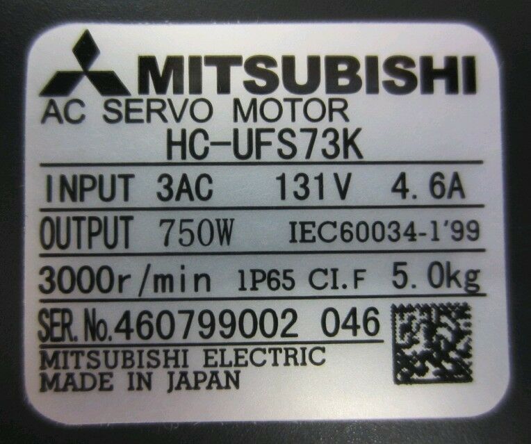 1PC MITSUBISHI AC SERVO MOTOR HC-UFS73K NEW ORIGINAL EXPEDITED SHIP - Click Image to Close