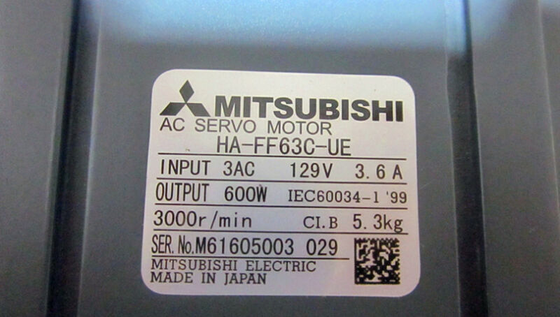 NEW ORIGINAL MITSUBISHI LOW INERTIA SMALL CAPACITY AC SERVO MOTOR HA-FF63C-UE - Click Image to Close