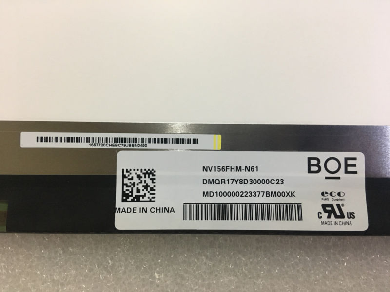 Original New NV156FHM-N61 BOE 15.6" FHD Antiglare Display 72% NTSC Gamut BOE06FB - Click Image to Close