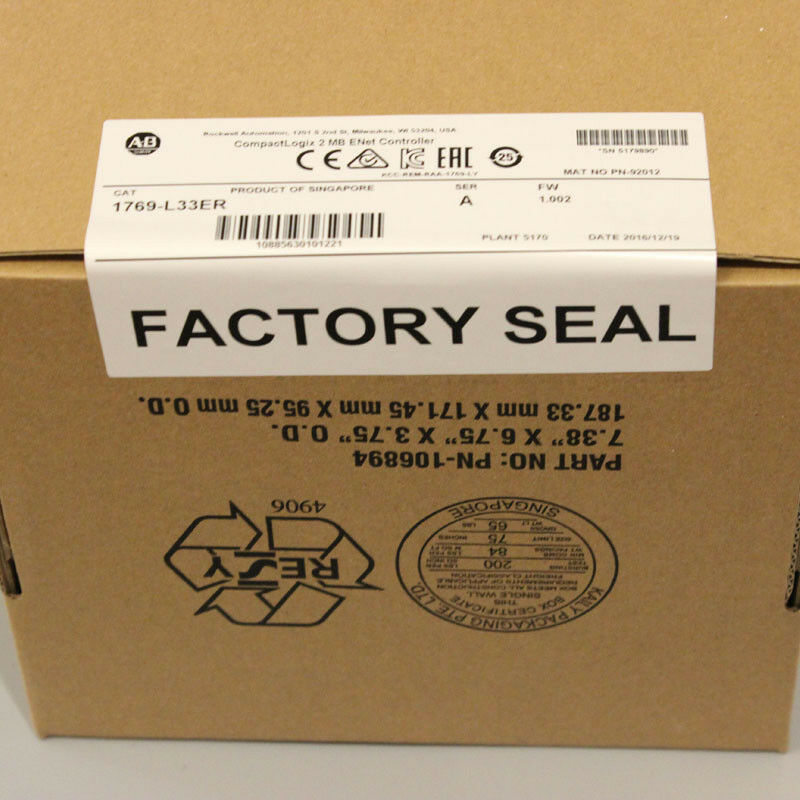 NEW ALLEN BRADLEY 1769-L33ER COMPACTLOGIX 2 MB MEMORY CONTROLLER SHIPPING - Click Image to Close