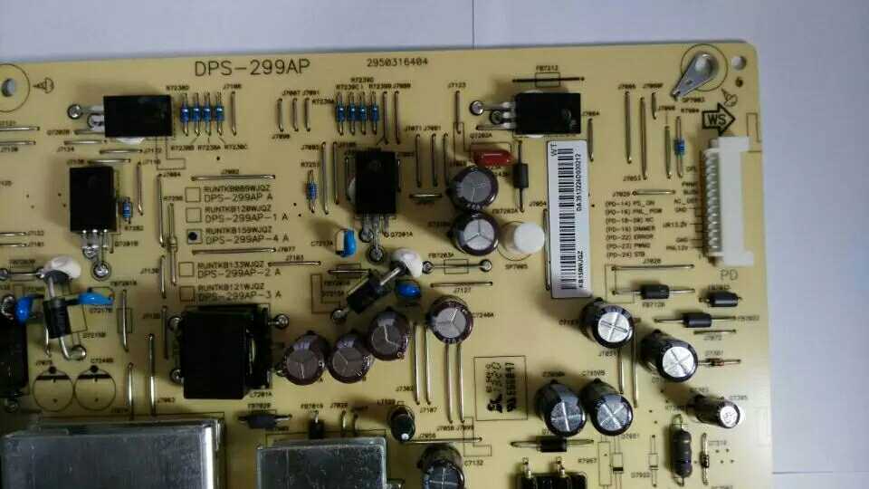 SHARP RUNTKB159WJQZ DPS-299AP-4 A Power Supply Board