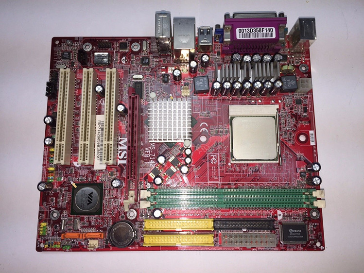MSI-K8MM-V-Socket-754-AMD-MS-7142-Motherboard-Sempron-CPU-TESTED