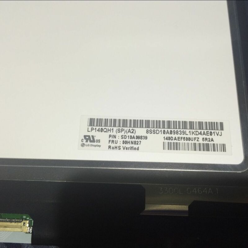 14.0"LED LCD Screen LP140QH1-SPA2 FIT LP140QH1-SPB1 FOR Lenovo 00HN827 2560 - Click Image to Close