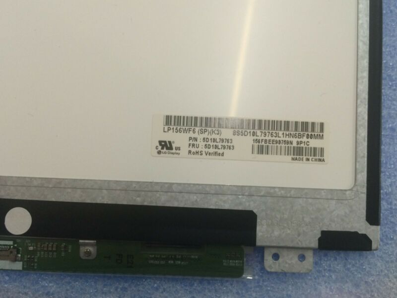 15.6"LED LCD Screen Display LP156WF6-SPK3 IPS for LENOVO 5D10L76793 1920x1080 - Click Image to Close