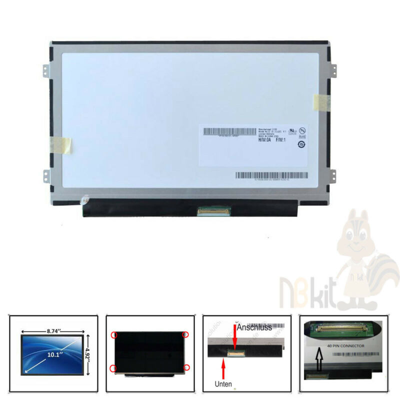 10.1"LED LCD Screen Display B101AW06 V.1 B101AW06 V.0 V.3 LVDS 40PIN 1024X600