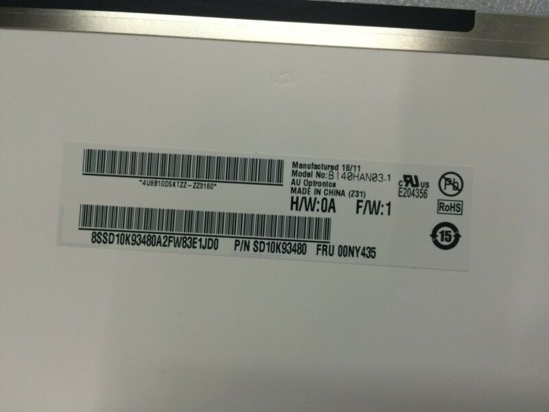 14.0"LED LCD Screen B140HAN03.1 For Lenovo ThinkPad X1 Carbon Gen 5th 1920x1080 - zum Schließen ins Bild klicken