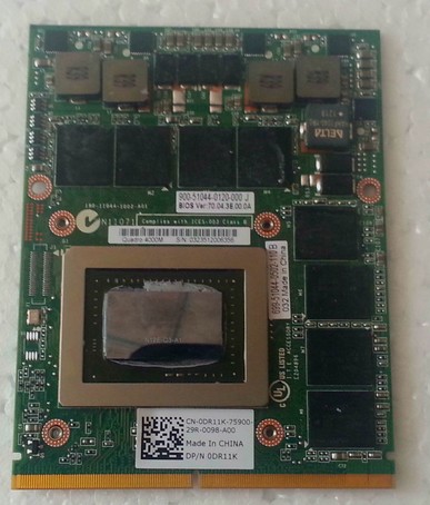M18X M17x M15x Nvidia Geforce GTX580M Laptop 3MF8R graphic card
