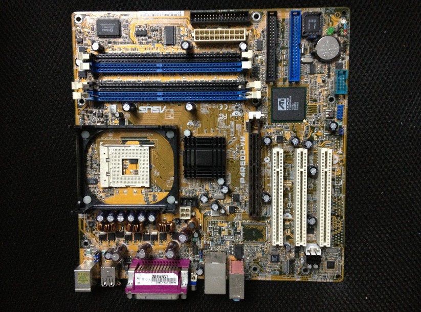478 Asus P4R800-VM motherboard with ATI9100 graphics card IO - Click Image to Close