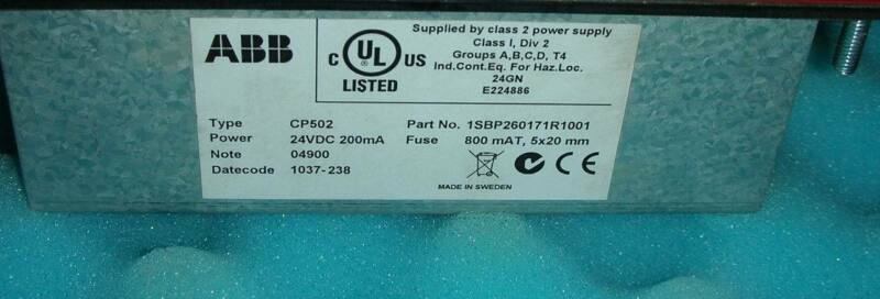 ABB 1SBP260171R1001 CP502 used and tested - Click Image to Close
