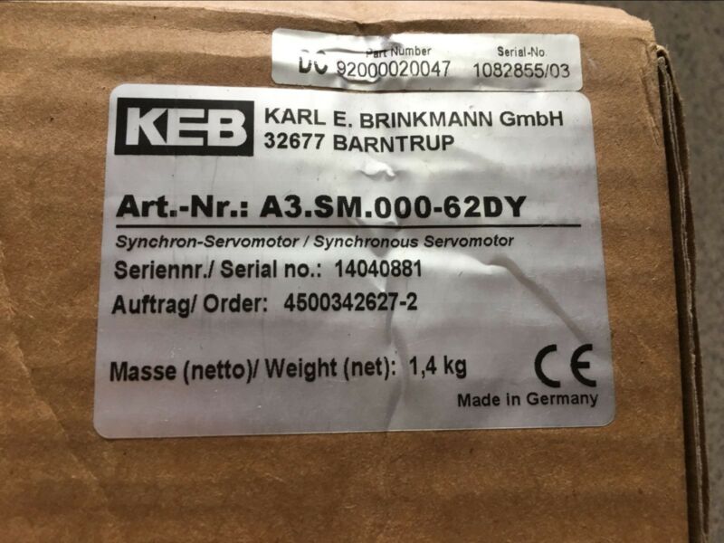 KEB A3.SM.000-62DY New In Box 1pcs - Click Image to Close