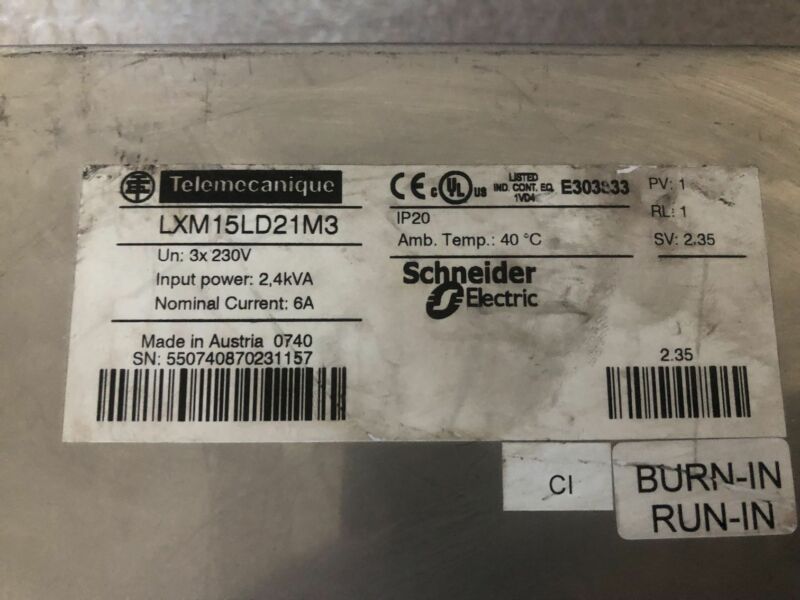 SCHNEIDER LXM15LD21M3 Used and Tested 1pcs - Click Image to Close