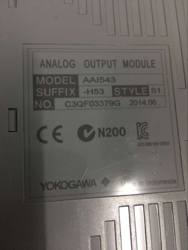YOKOGAWA AAI543-H53 Used 1Pcs - Click Image to Close