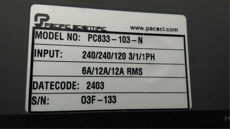 PACSCI PC833-103-N Used 1pcs - zum Schließen ins Bild klicken