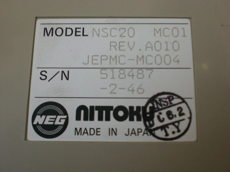 YASKAWA NSC20 MC01 JEPMC-MC004 Used 1pcs - Click Image to Close