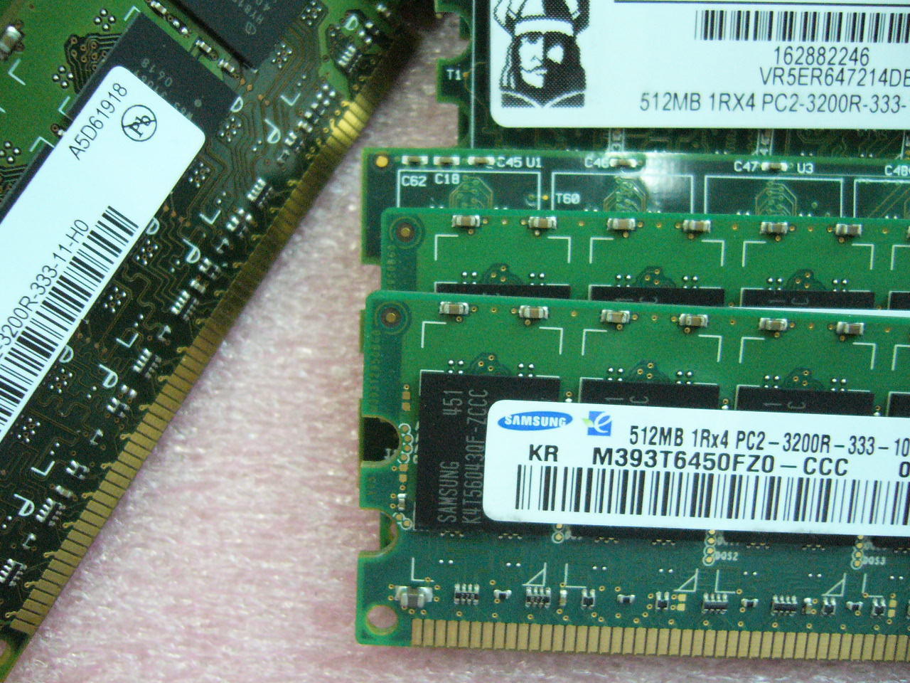 QTY 1x 512MB DDR2 PC2-3200R ECC Registered Server memory - Click Image to Close