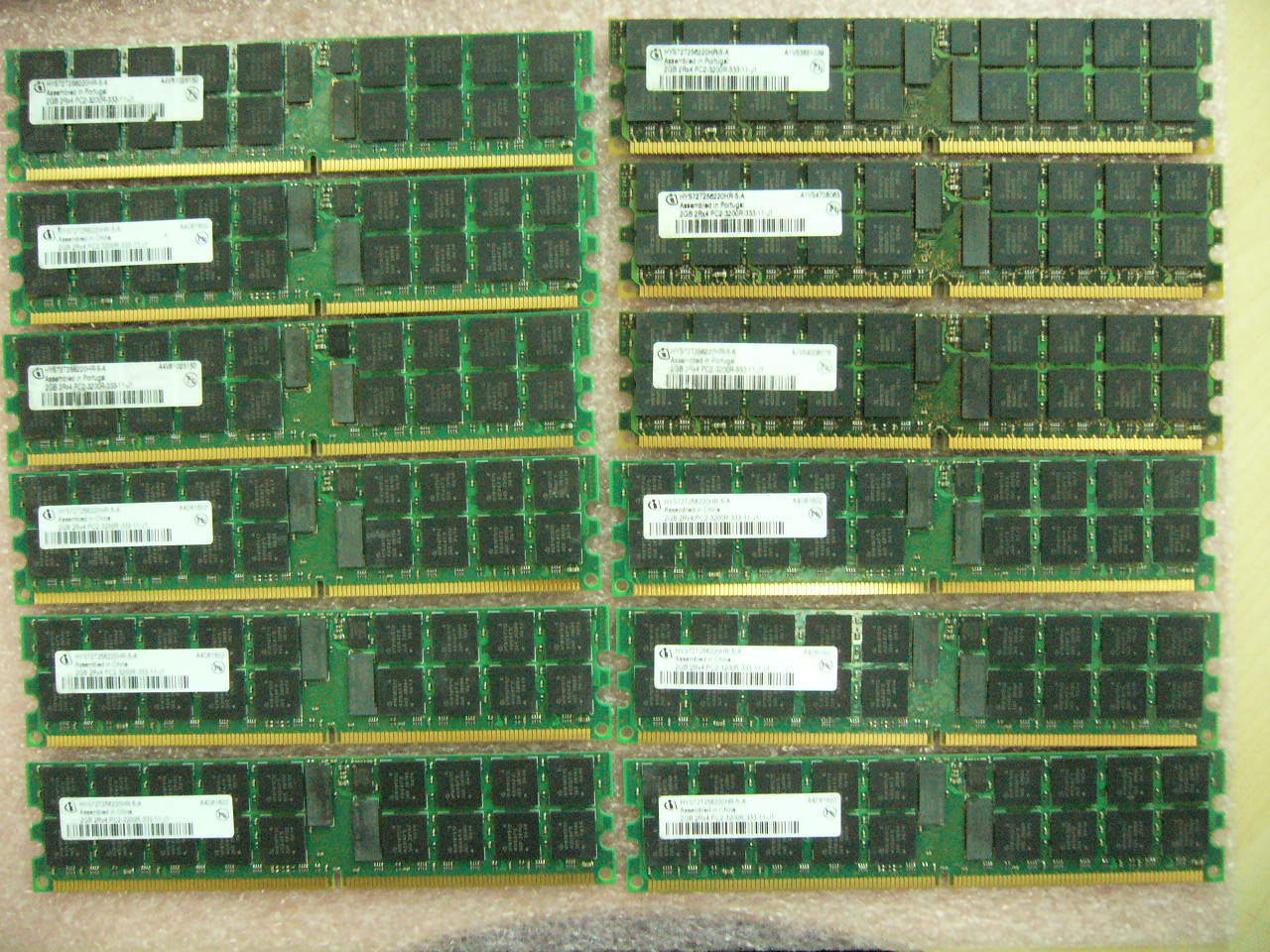 2GB DDR2 PC2-3200R-333 2Rx4 ECC Registered Server memory HYS72T256220HR-5-A - Click Image to Close