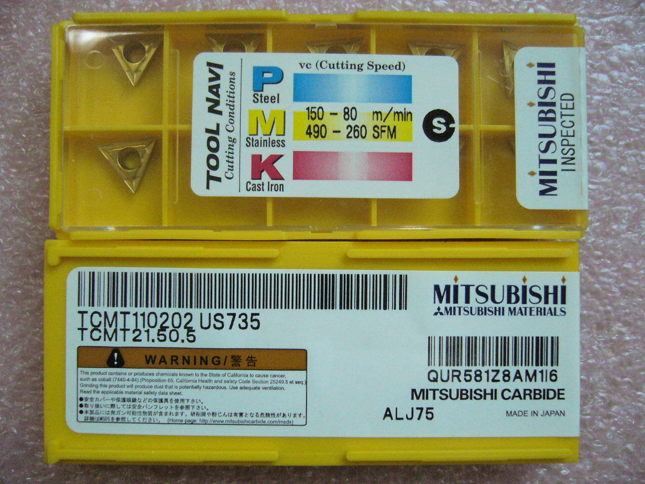 QTY 20x Mitsubishi TCMT21.50.5 TCMT110202 US735 NEW