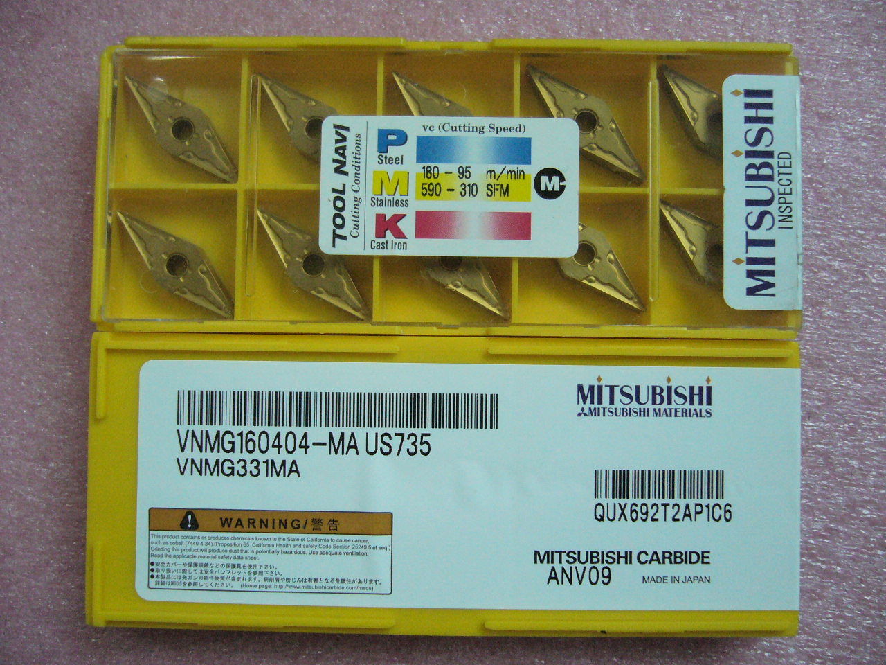 QTY 10x Mitsubishi VNMG331MA VNMG160404-MA US735 NEW