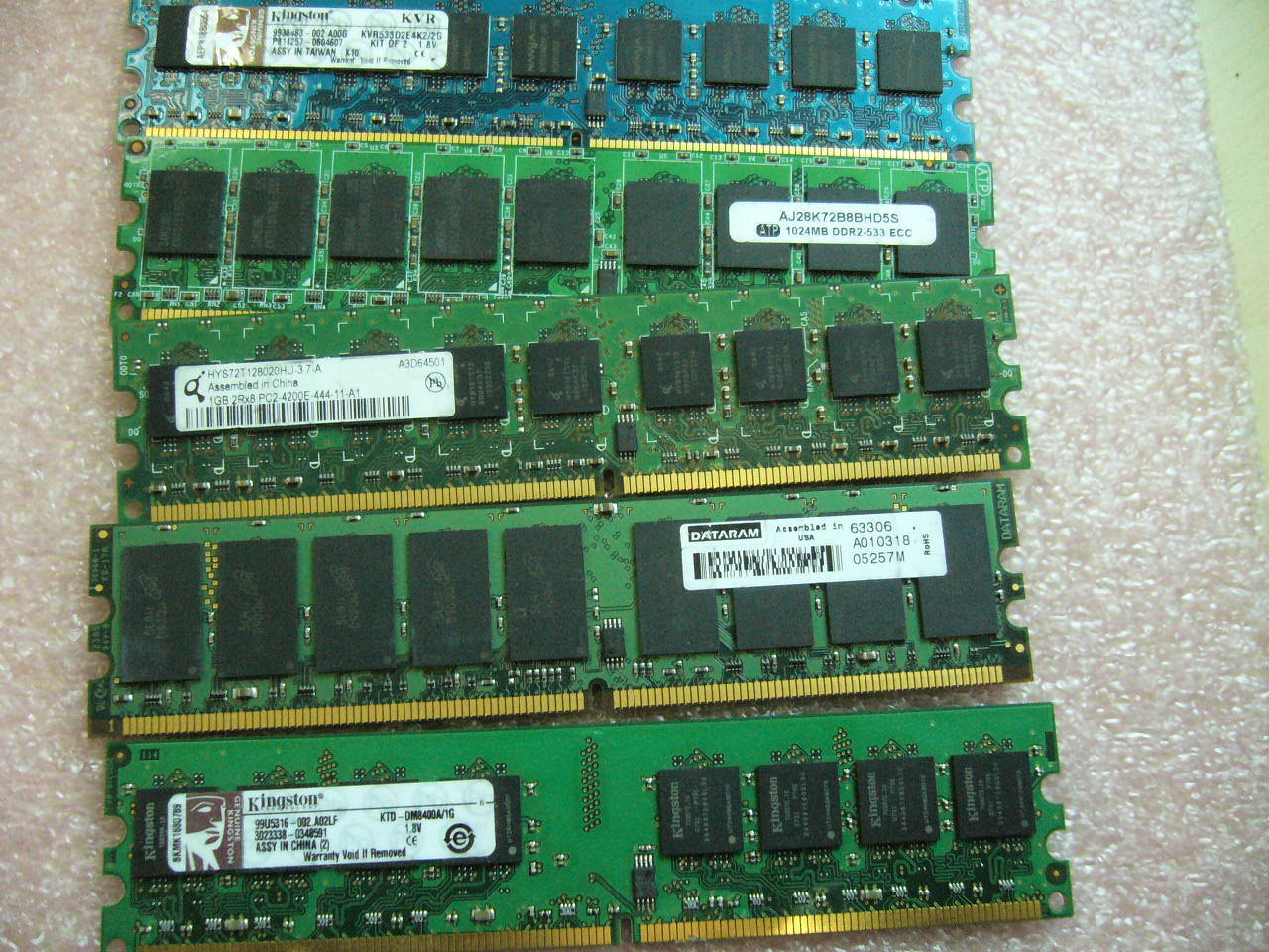 QTY 1x 1GB DDR2 PC2-4200E 533Mhz ECC Unbuffered workstation memory