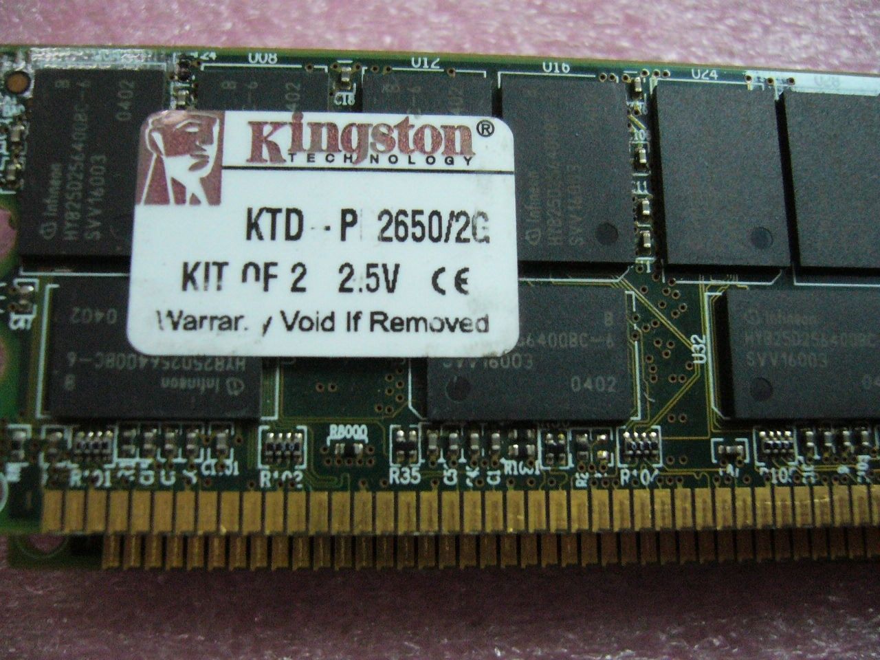 QTY 1x 1GB DDR PC-2100R 266Mhz ECC Registered Server memory Kingston KTD-PE2650 - Click Image to Close