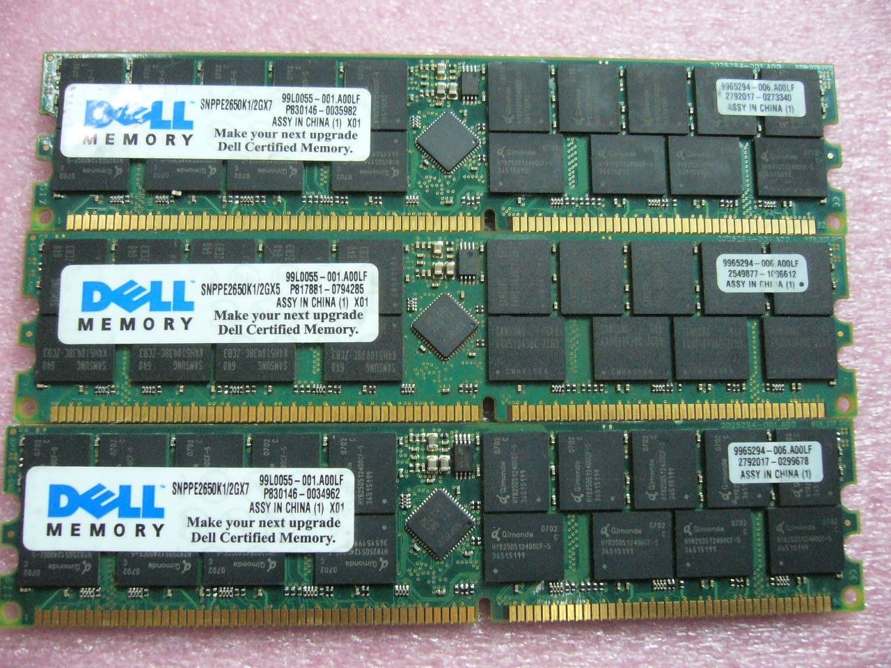 QTY 1x 2GB DELL SNPPE2650K1/2G DDR PC-2100R ECC Registered Server memory