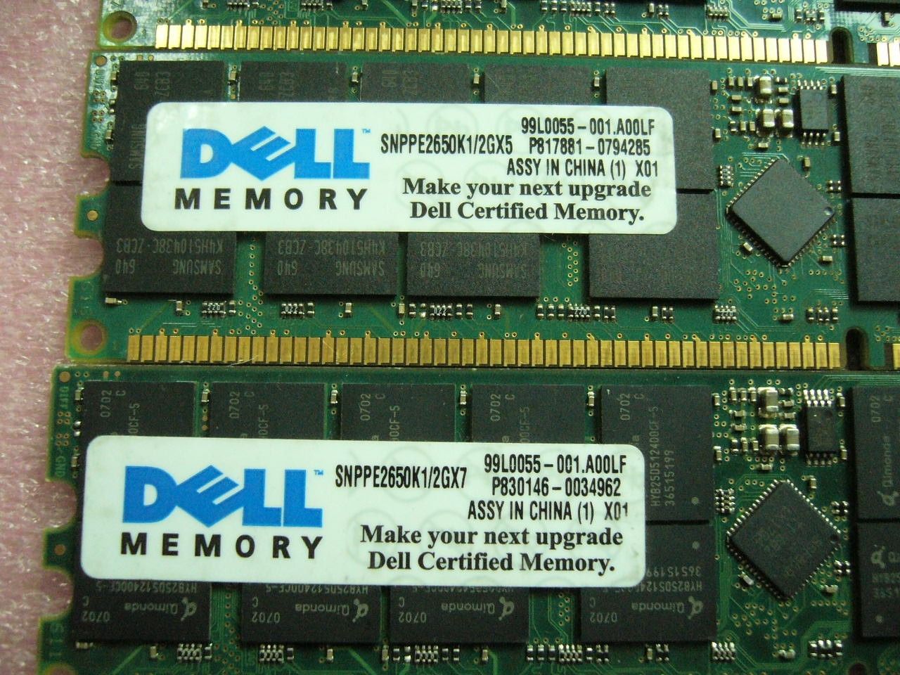 QTY 1x 2GB DELL SNPPE2650K1/2G DDR PC-2100R ECC Registered Server memory - Click Image to Close