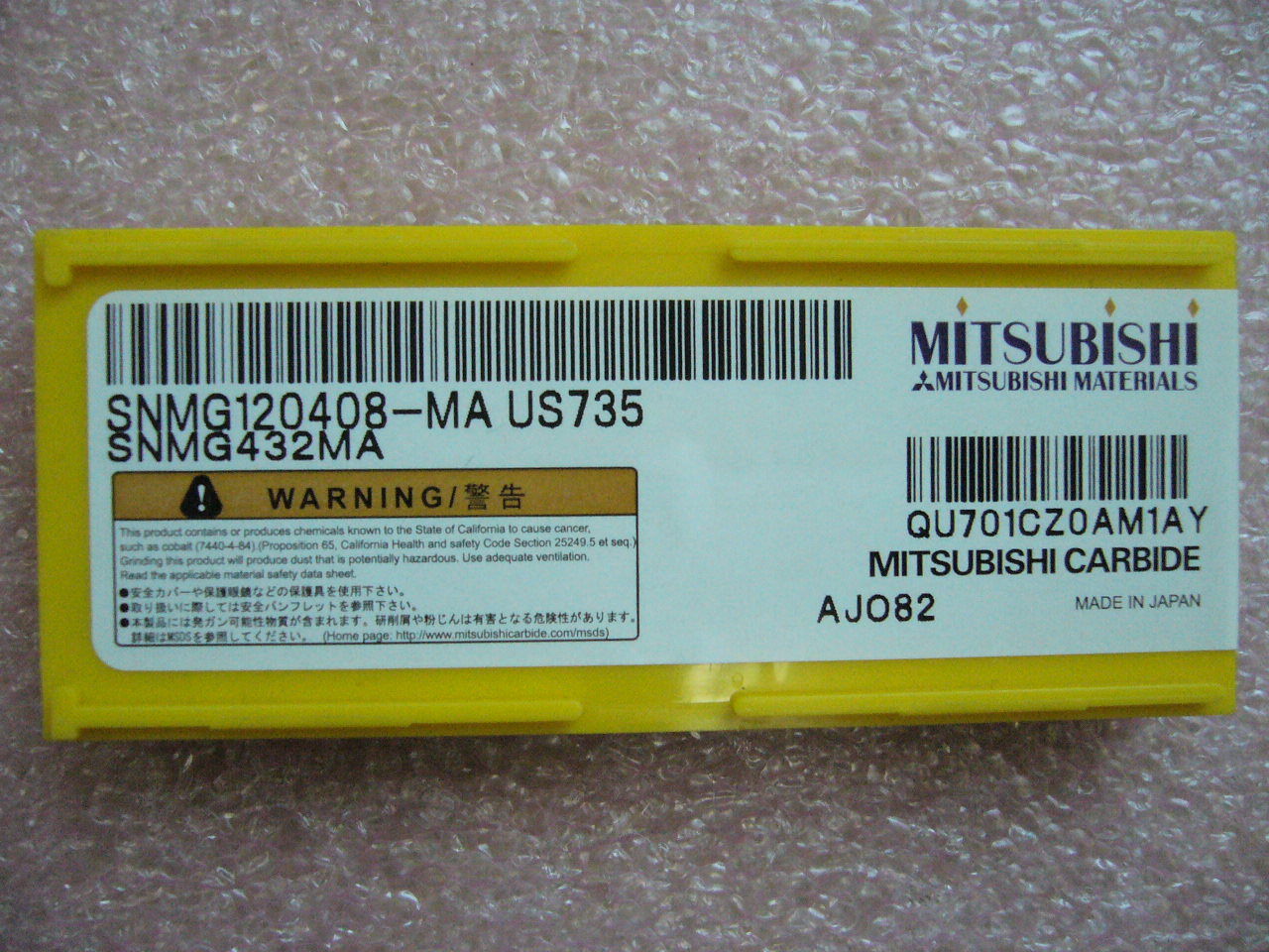 QTY 10x Mitsubishi SNMG432MA SNMG120408-MA US735 NEW