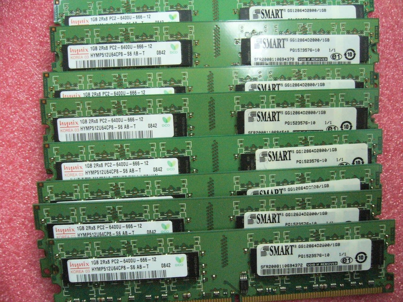 QTY 1x 1GB DDR2 PC2-6400U 2Rx8 800Mhz non-ECC desktop memory Hynix