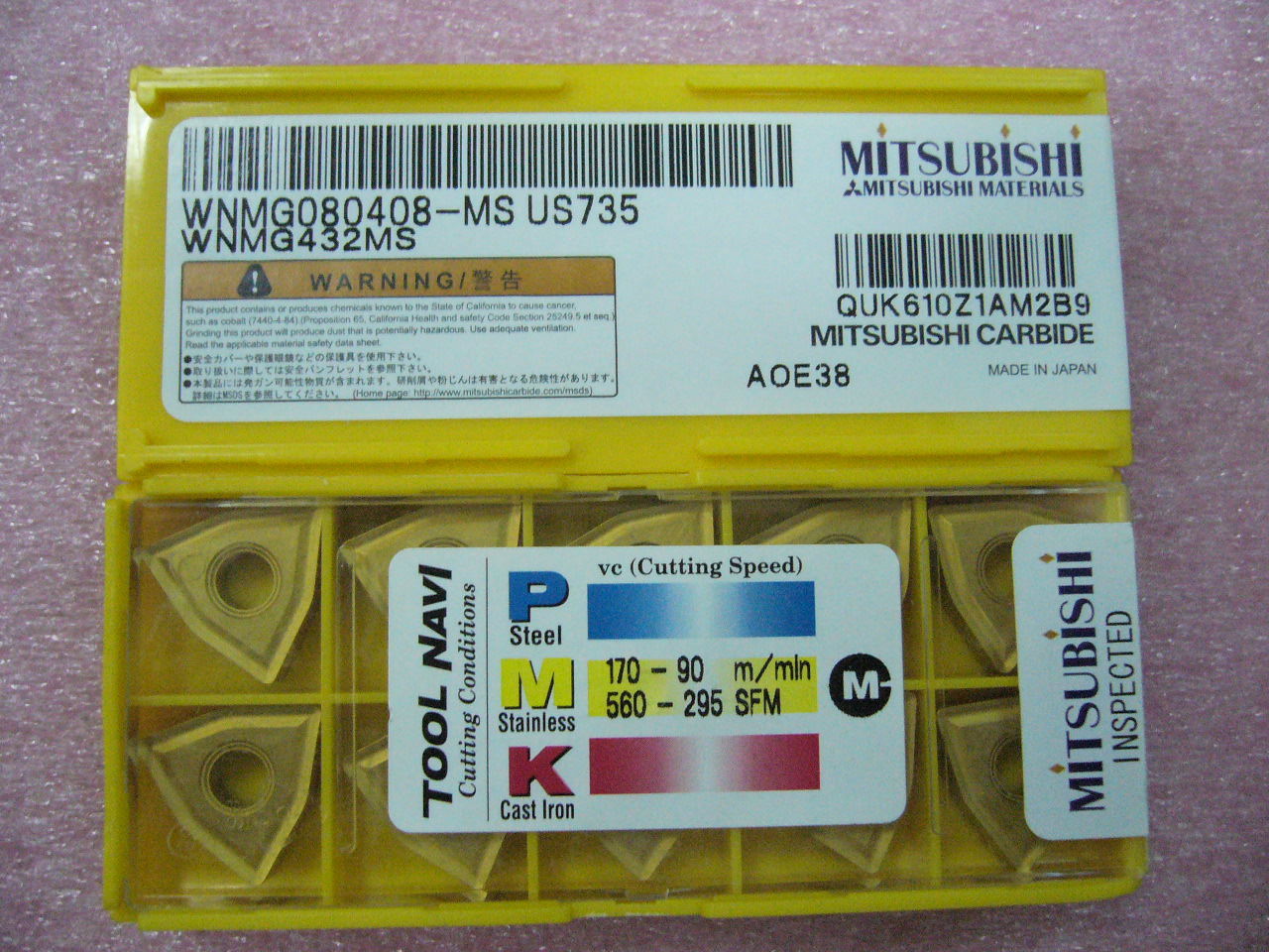 QTY 20x Mitsubishi WNMG432MS WNMG080408-MS US735 NEW