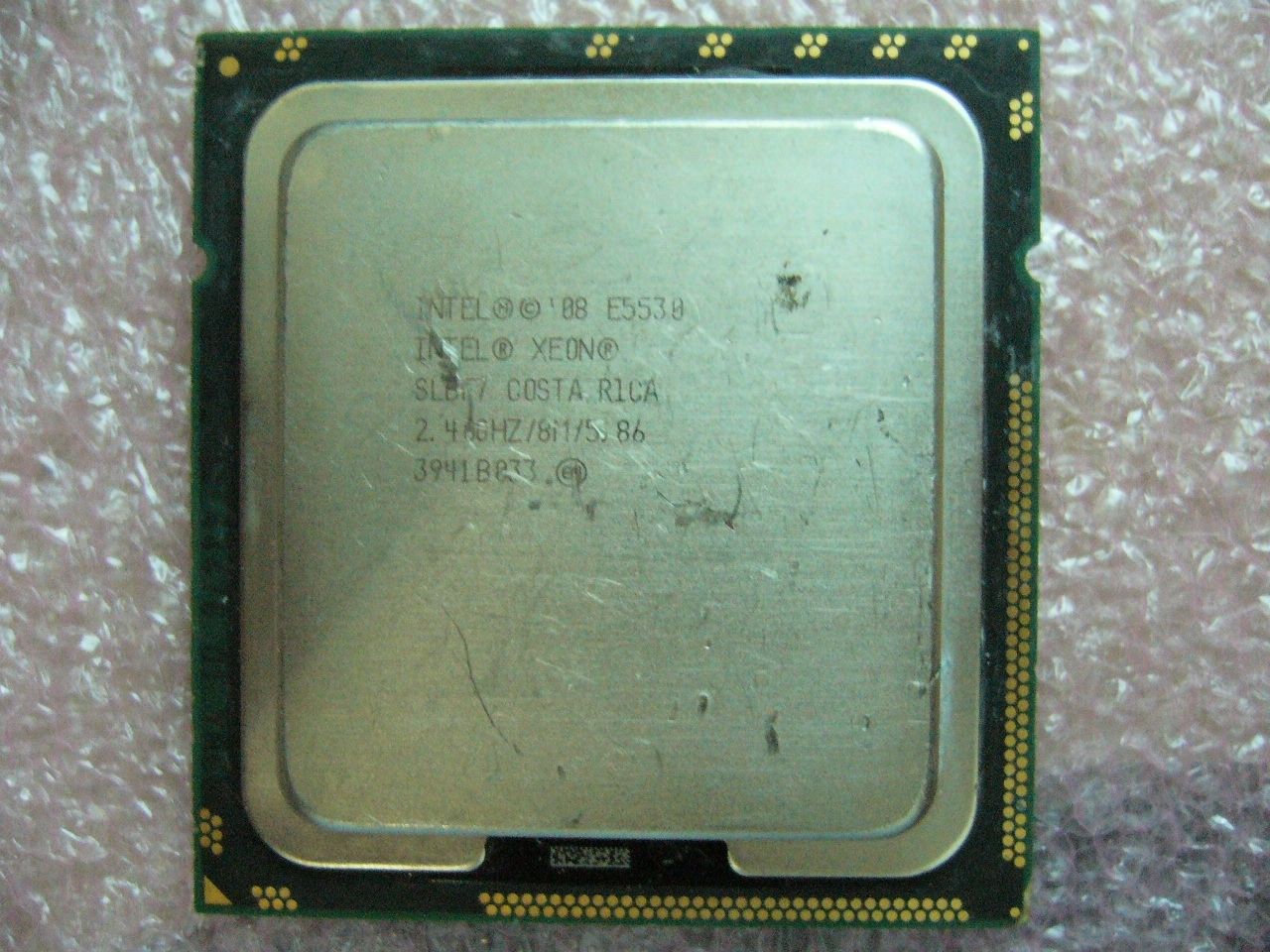 QTY 1x INTEL Quad-Cores CPU E5530 2.40GHZ/8MB 5.86GT/s QPI LGA1366 SLBF7 - Click Image to Close