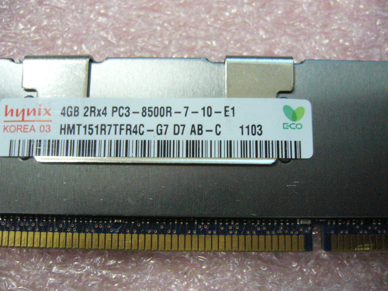 QTY 1x 4GB Dell DDR3 2Rx4 PC3-8500R ECC Registered Server memory SNPG484DC/4G - Click Image to Close
