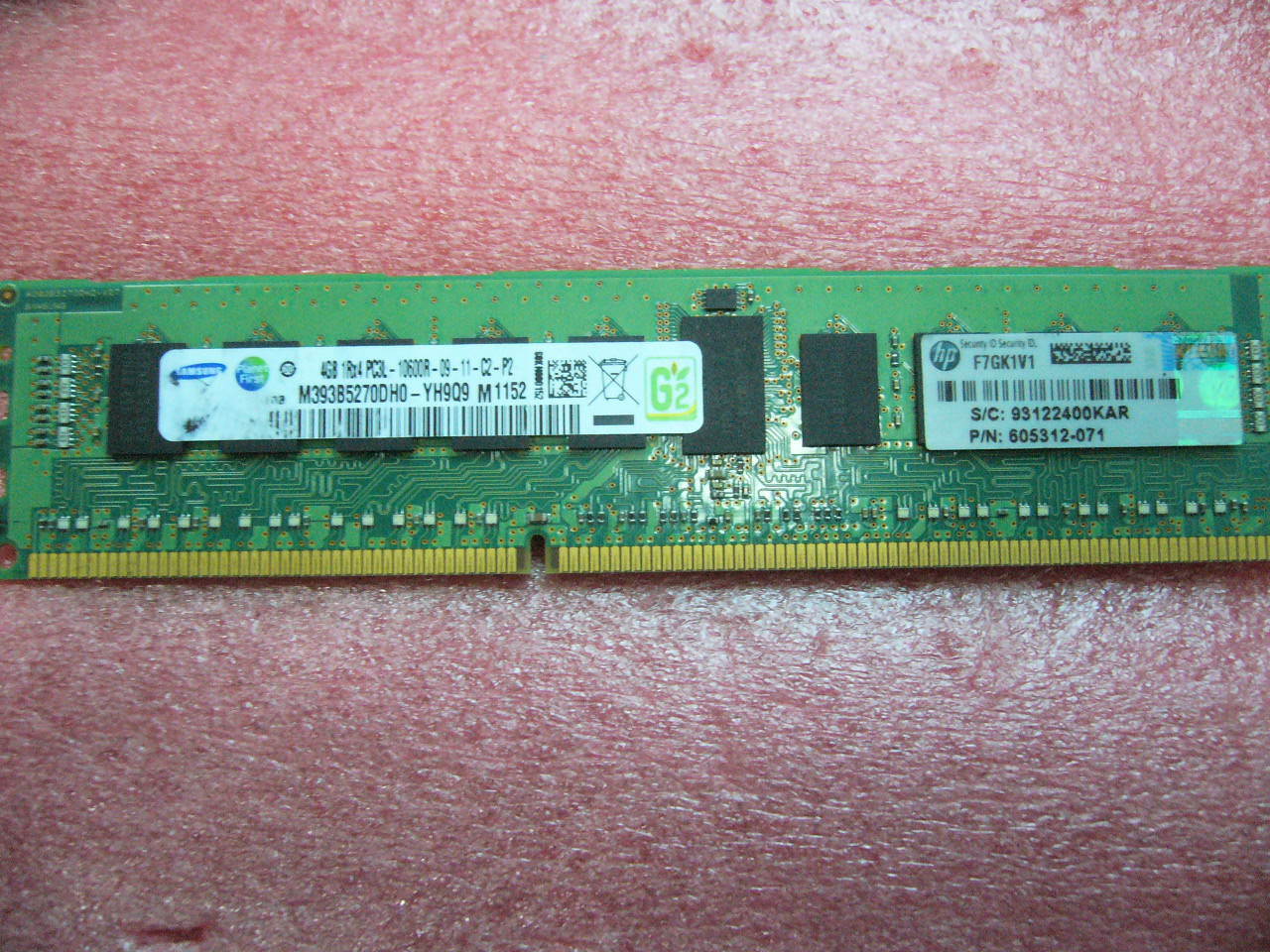 QTY 1x 4GB DDR3 1Rx4 PC3L-10600R ECC Registered Server memory HP 605312-071 - zum Schließen ins Bild klicken