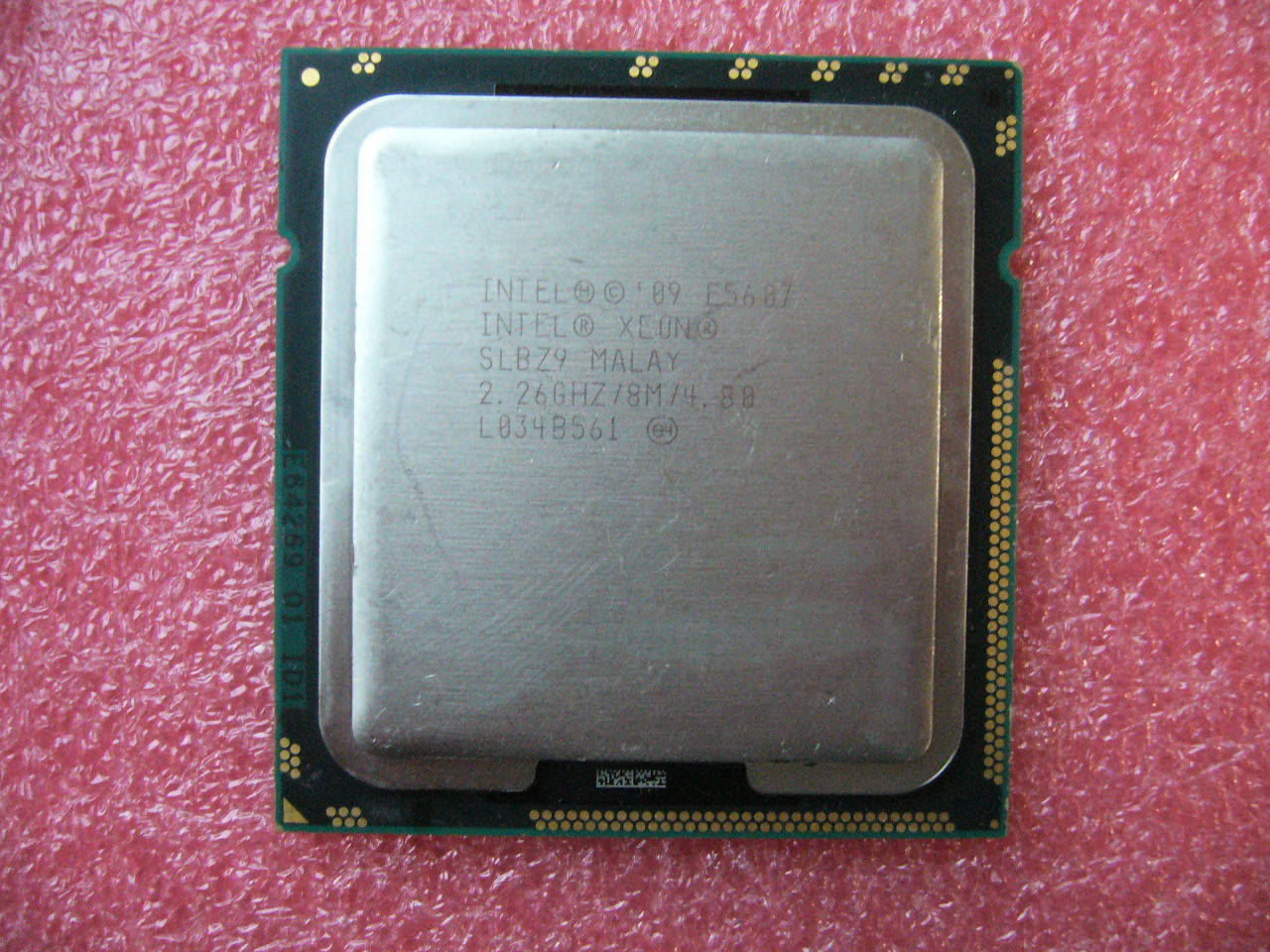 QTY 1x INTEL Quad-Cores CPU E5607 2.26GHZ/8MB 4.8GT/s QPI LGA1366 SLBZ9 - Click Image to Close
