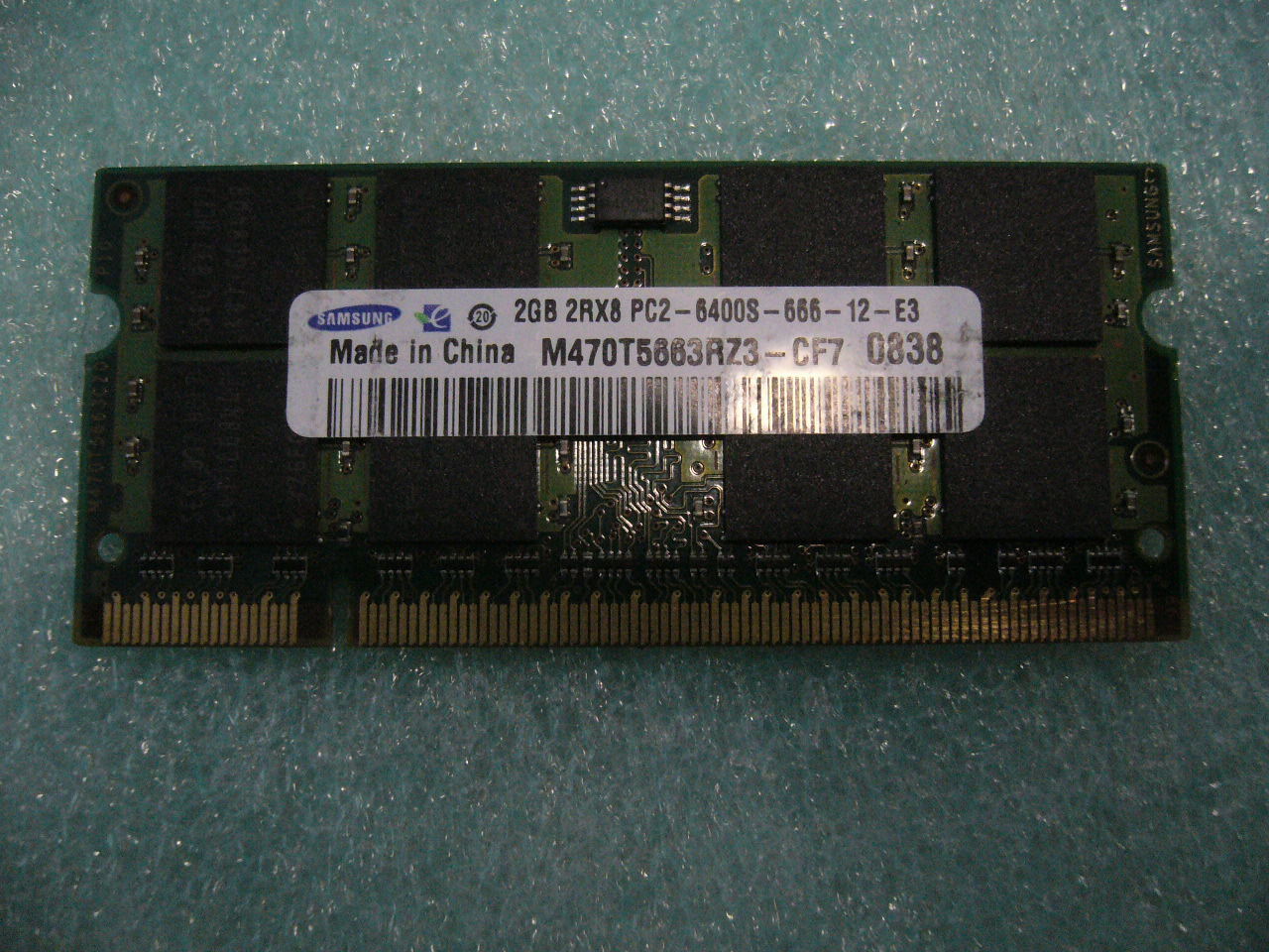 QTY 1x 2GB Samsung DDR2 PC2-6400S 200-pins SO-DIMM for laptop M470T5663QZ3-CF7 - Click Image to Close