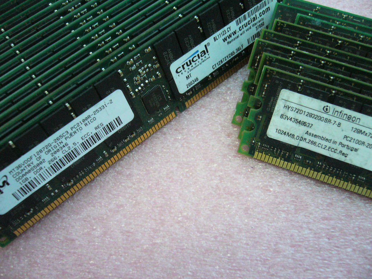 1x 1GB DDR PC-2100R 266Mhz ECC Registered Server memory Major Brands