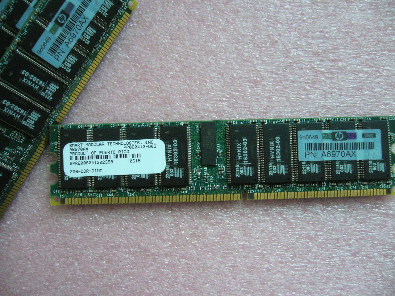 1x 2GB DDR 266 PC-2100R ECC Registered Server memory HP PN A6970AX