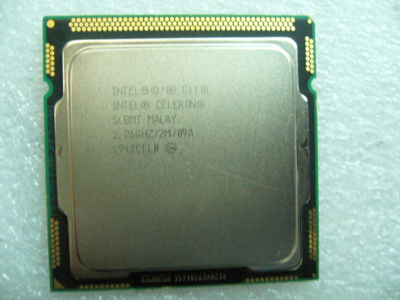 QTY 1x INTEL Celeron CPU G1101 2.26GHZ/2MB LGA1156 SLBMT - Click Image to Close
